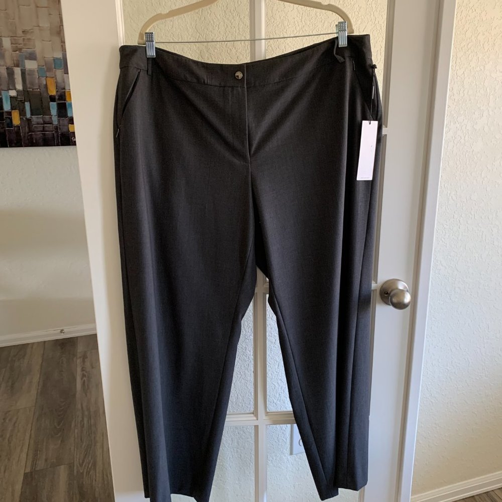 Calvin Klein Dark Grey Dress Pants, Size 18W